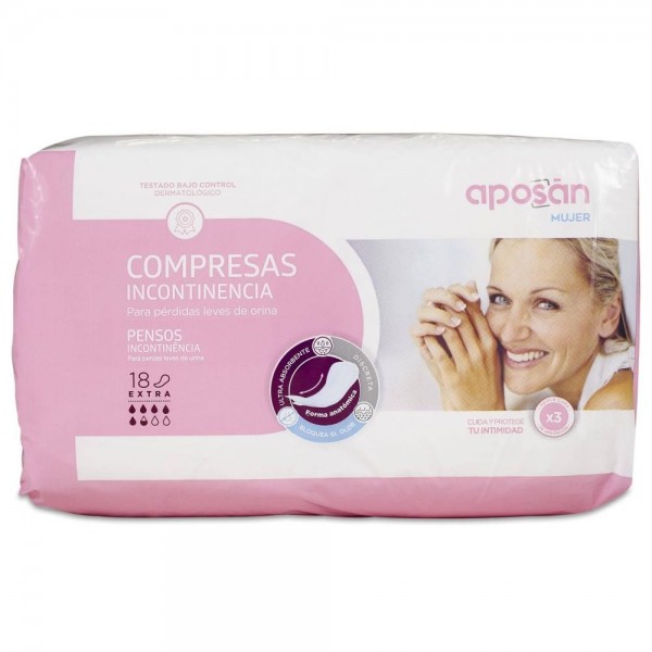 aposan compresa incontinencia extra 18 unidades