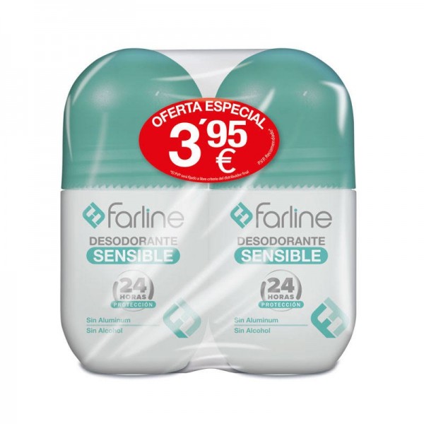 farline desodorante sensible duplo 2x50ml
